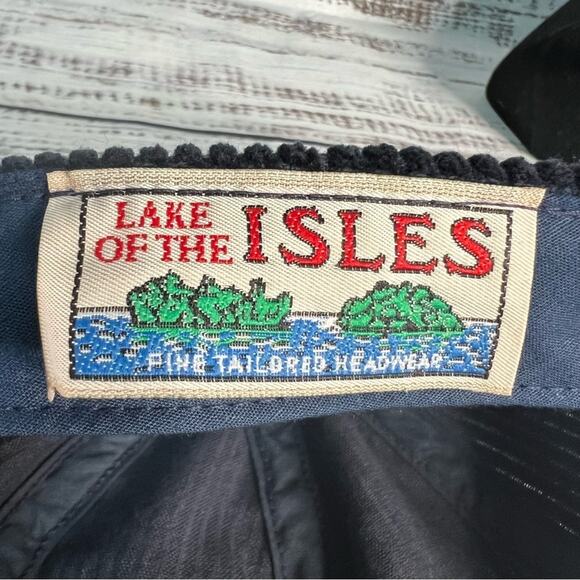 Vintage Made in USA Corduroy Hat Plaid Bill Lake of the Isles Small/Medium - Picture 8 of 11